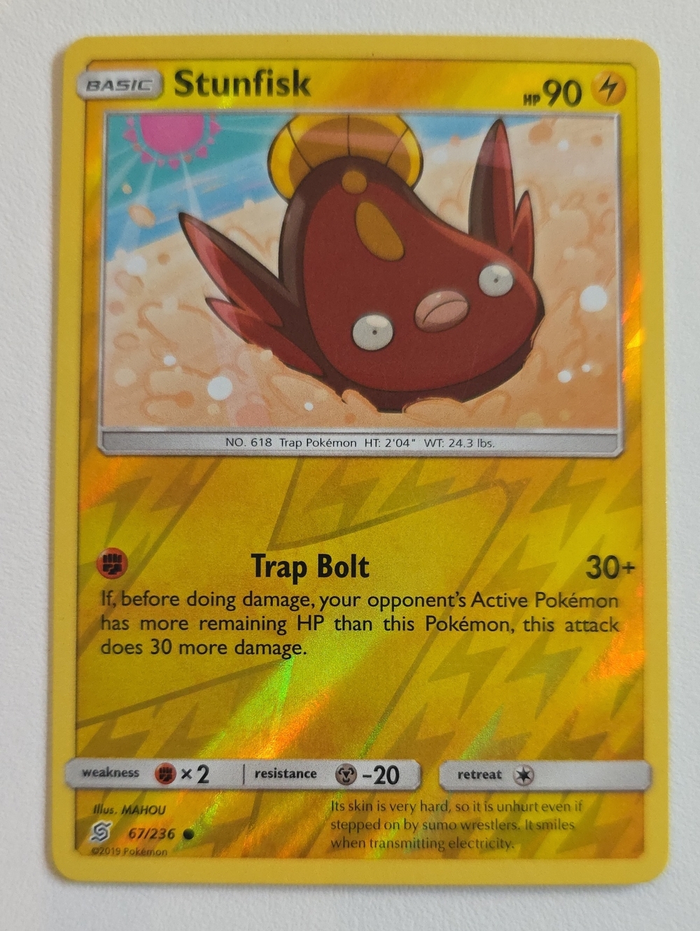Pokemon Stunfisk Trading Card